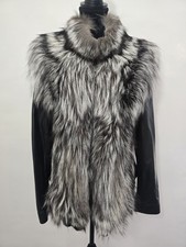 Genuine Leather Fox Fur Convertible Women s J...