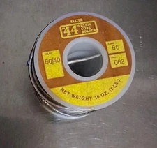 1.05 Lbs Partial Roll Kester 44 Rosin Core  Solder .062 60/40   A3