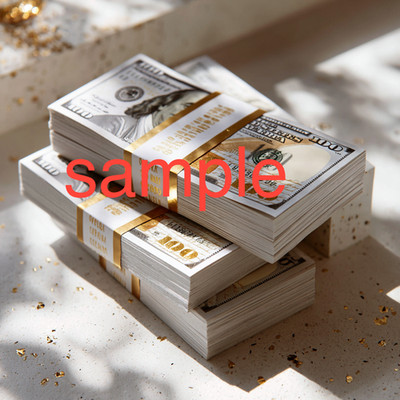 Money Wallpaper   Realistic Stack of Bills   High Resolution White Minimalist