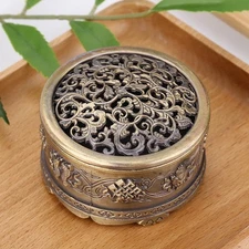 (Small)Vintage Backflow Smoke Incense Burner Stick Cone Holder Home Green UT