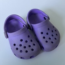 Crocs C4 Toddler Child Classic Clog Purple Slip On Water Shoes