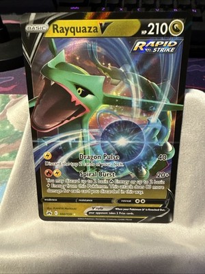 Rayquaza V 100/159 Holo V Rare Crown Zenith Pokemon Near Mint
