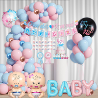 Xietaea Gender Reveal Party Deko - Boy Or Girl Banner Baby Folienballons Rosa Bl
