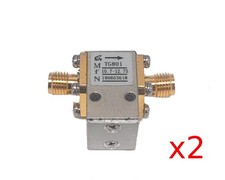 Lot of 2 Racomtech TG801 10.7-12.75Ghz Coaxial Ferrite Isolator SMA to SMA