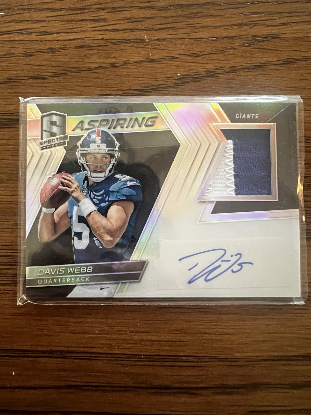 Davis Webb Panini Spectra Aspiring Patch Autograph #APADW Base