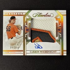 Carson Whisenhunt Rookie Patch Auto 2024 Flawless Baseball Gold /10 #PPA-CW