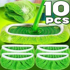 10 Pack Reusable Microfiber Mop Pads Compatible with Swiffer Sweeper Washable
