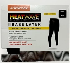 $120 Seirus Mens Heatwave Body Mapped Base Layer Bottom  4-Way Stretch,  MD