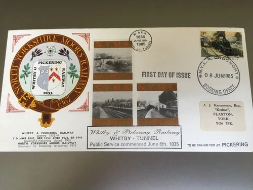 GB STAMPS NORTH YORKSHIRE MOORS RAILWAY FIRST DAY COVER REF No 4399