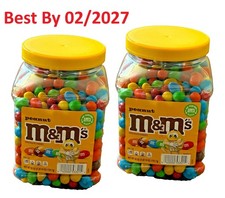 2-PACK M M'S Peanut Milk Chocolate Candy Bulk Jar 62 oz. Each Pack