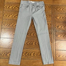 Levi's 510 Skinny Jeans Youth Boys 16 Reg 28 X 28 Gray Stretch Classic Retro