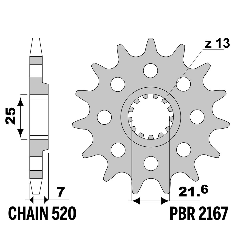Pignon avant PBR 16 Dents pas 520 pour vos sessions de roulage dominicales en Daytona 675R