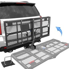 500 Lbs Folding Rack Hitch Mount Cargo Carrier, 2" Hitch Receiver, 60" x 24" ...