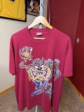 Vintage 1996 Single Stitch Warner Bros Freeze Basketball Taz Tshirt XL 