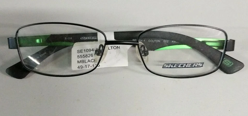 NUEVAS GAFAS SKECHERS SE 1094-1 COLTON NEGRO MATE/VERDE 49-17-135 Foto 2 de 4