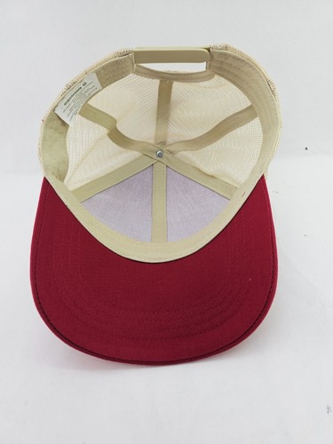 Clif Bar Mütze Kappe Druckknopflasche Erwachsene Einheitsgröße rot hellbraun Druckknopflasche Trucker - Bild 6 von 7