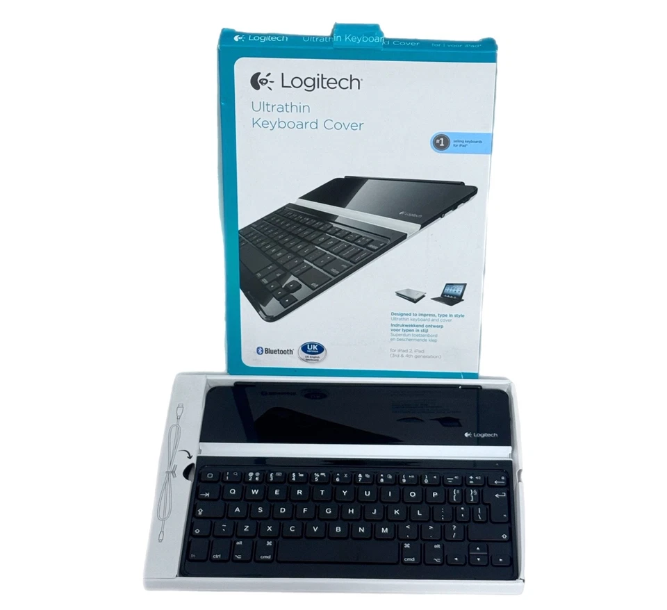 Logitech Ultrathin Bluetooth Keyboard Cover for iPad 2/3/4 – UK Layout - Image 2 of 4