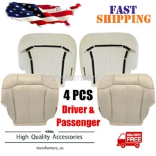 For 99-02 Chevy Tahoe Driver & Passenger Bottom Seat Cover Tan With Foam Cushion