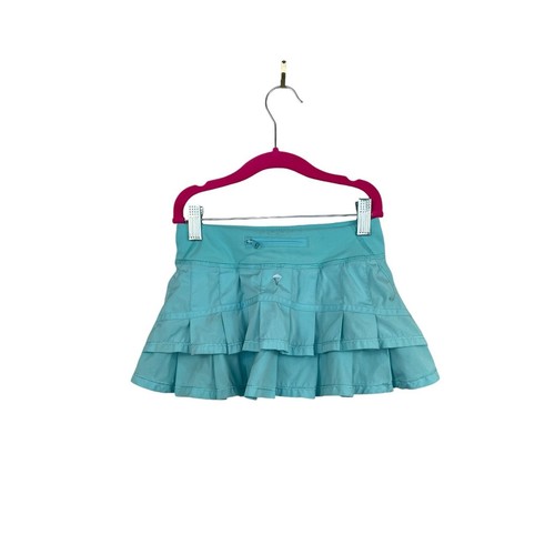 Ivivva By Lululemon Set The Pace Skirt Turquoise Size Kids 6 - Picture 2 of 6