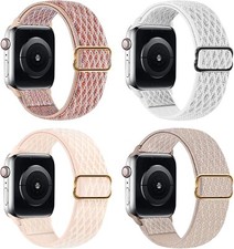 Stretchy Nylon Solo Loop Bands Compatible with Apple Watch Band 38, 40, 41mm