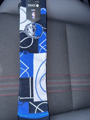 NEW Stance Casual NBA Dallas Mavericks Zone DAL Crew Socks Large 9-13