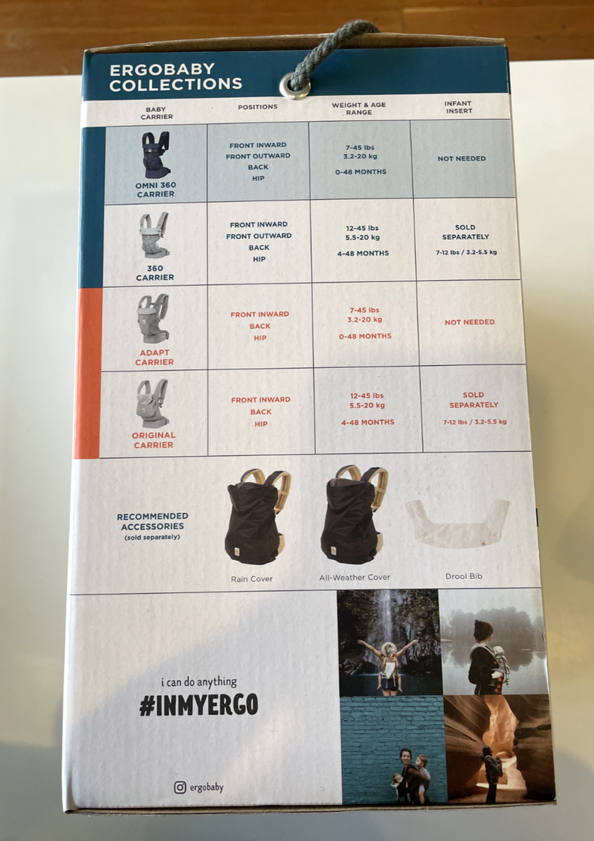 Open Box Ergobaby Omni 360 All-in-One Baby Carrier Indigo Weave