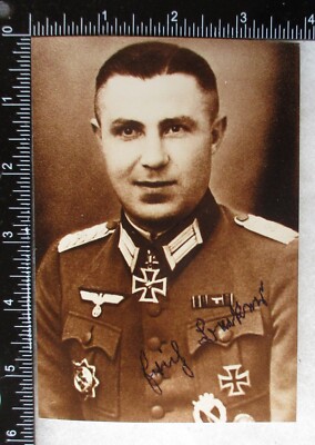 WW2 GERMAN ARMY KNIGHTS CROSS RECIPIENT ERICH BECKER SIGNED PHOTO ...