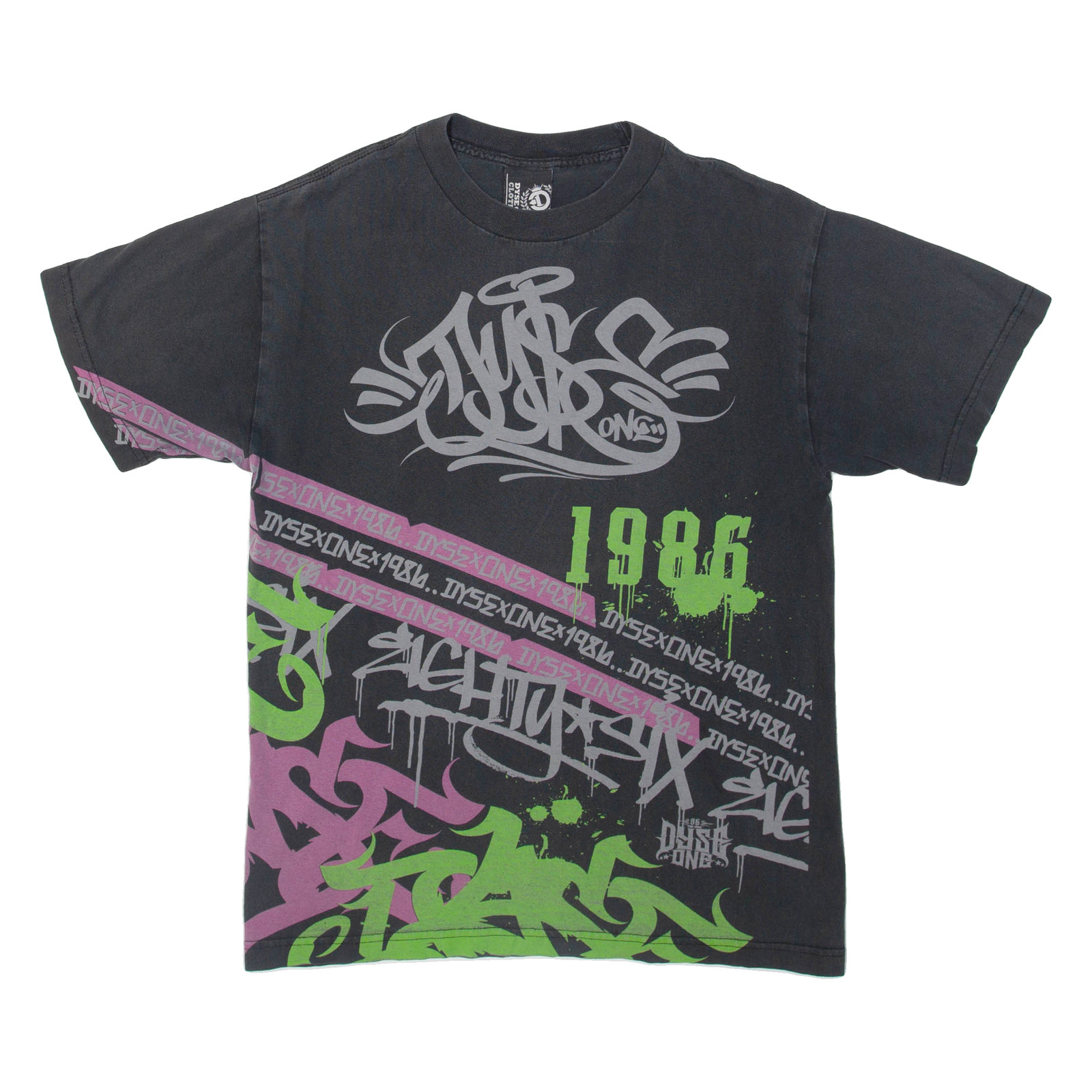 DYSE ONE ROPA Camiseta De Graffiti Para Hombre Gris M