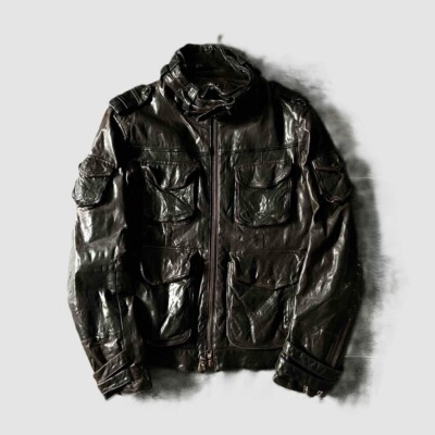 00S Tornado Mart Archive Rare Gimmick Belt Leather Jacket 00S Tornado Mart Archive Rare Gimmick Belt Leather Jacket