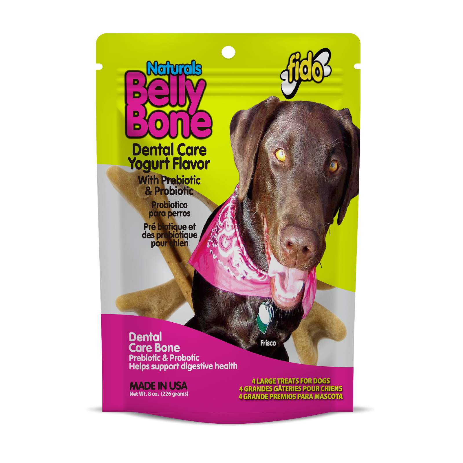 Fido Belly Bone Yogurt Dog Bone Large 4 Pack eBay