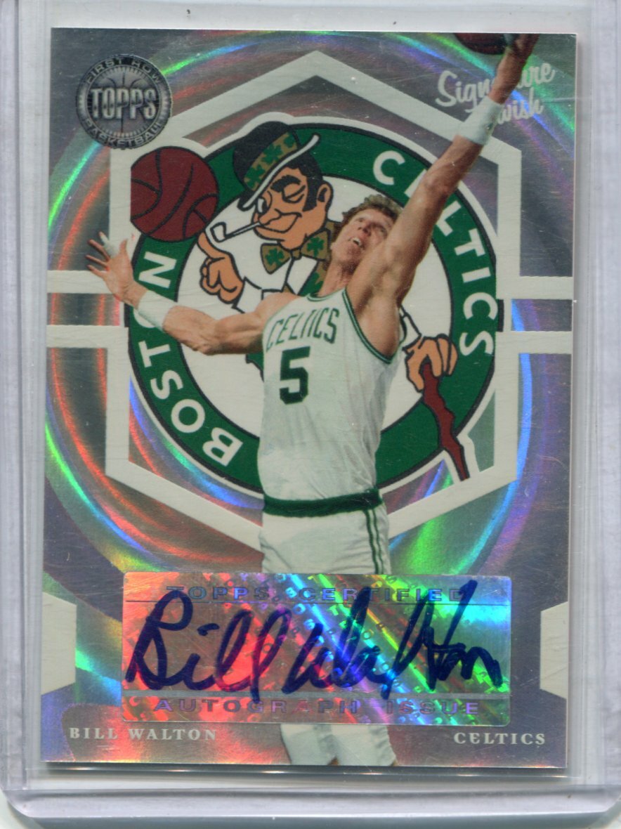 2005 06 Topps prima fila BILL WALTON Autografo BOSTON CELTICS #d 18 55
