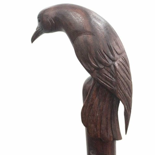 Dengers Bird Hand handle Carved Top Cane Wooden Cane Walking Stick Vintage Gifts - Picture 10 of 12