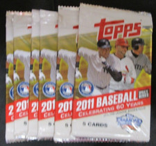 Lot of 6 2011 Topps Update Baseball Sealed 5 card Retail Packs Mike Trout Rookie