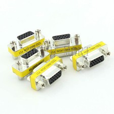 5 PCS 15 Pins HD VGA KVM SVGA DB15 Female to Female Serial Cable Coupler Adapter