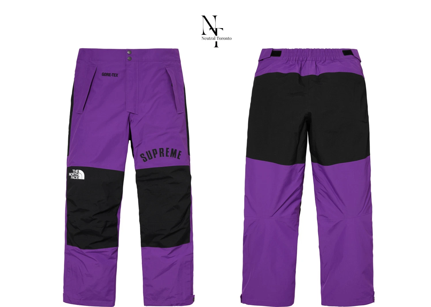 SS19   Supreme The North Face Arc Logo Pantalon de montagne violet Gore Tex TOUT NEUF