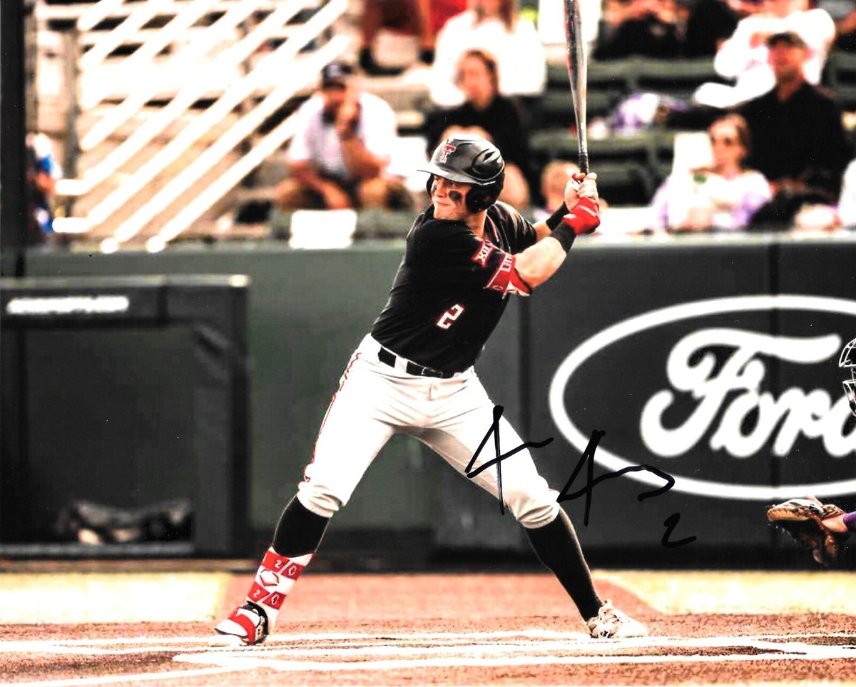 JACE JUNG HAND SIGNED TEXAS TECH RED RAIDERS 8X10 PHOTO W/COA