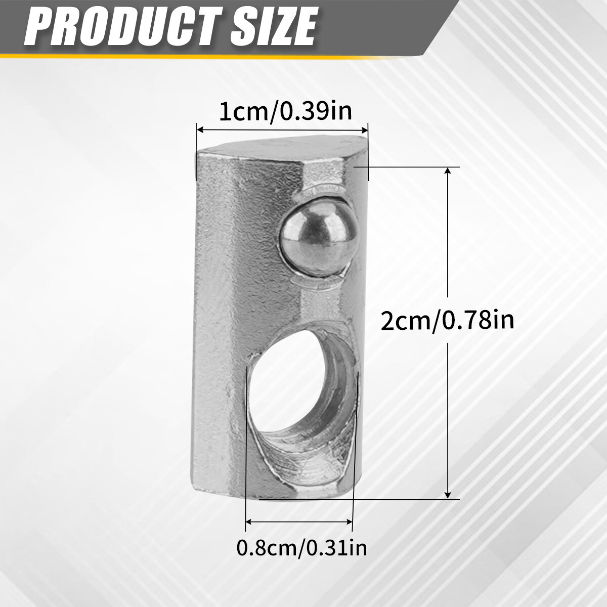 40 Stück Nutensteine M8 Set - Gleitmuttern Mit Federkugel Für Aluminiumprofile
