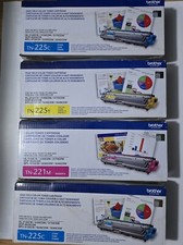 4pk Genuine Brother TN225C Y M Toner Cartridge Lot HL-3140CW NEW Sealed Box