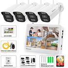 Wireless Home Security Camera System With 12'Monitor 5Mp Surveillance Camera
