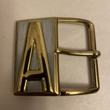 Vintage Letter A Brass Belt Buckle