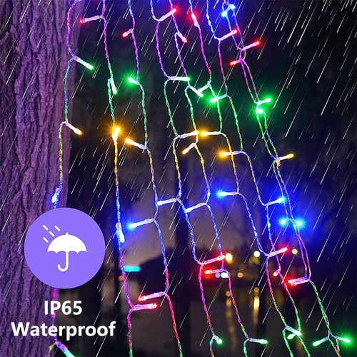Outdoor LED Solar Powered String Light Decor Waterfall Light For Christmas Tree - Picture 5 of 13