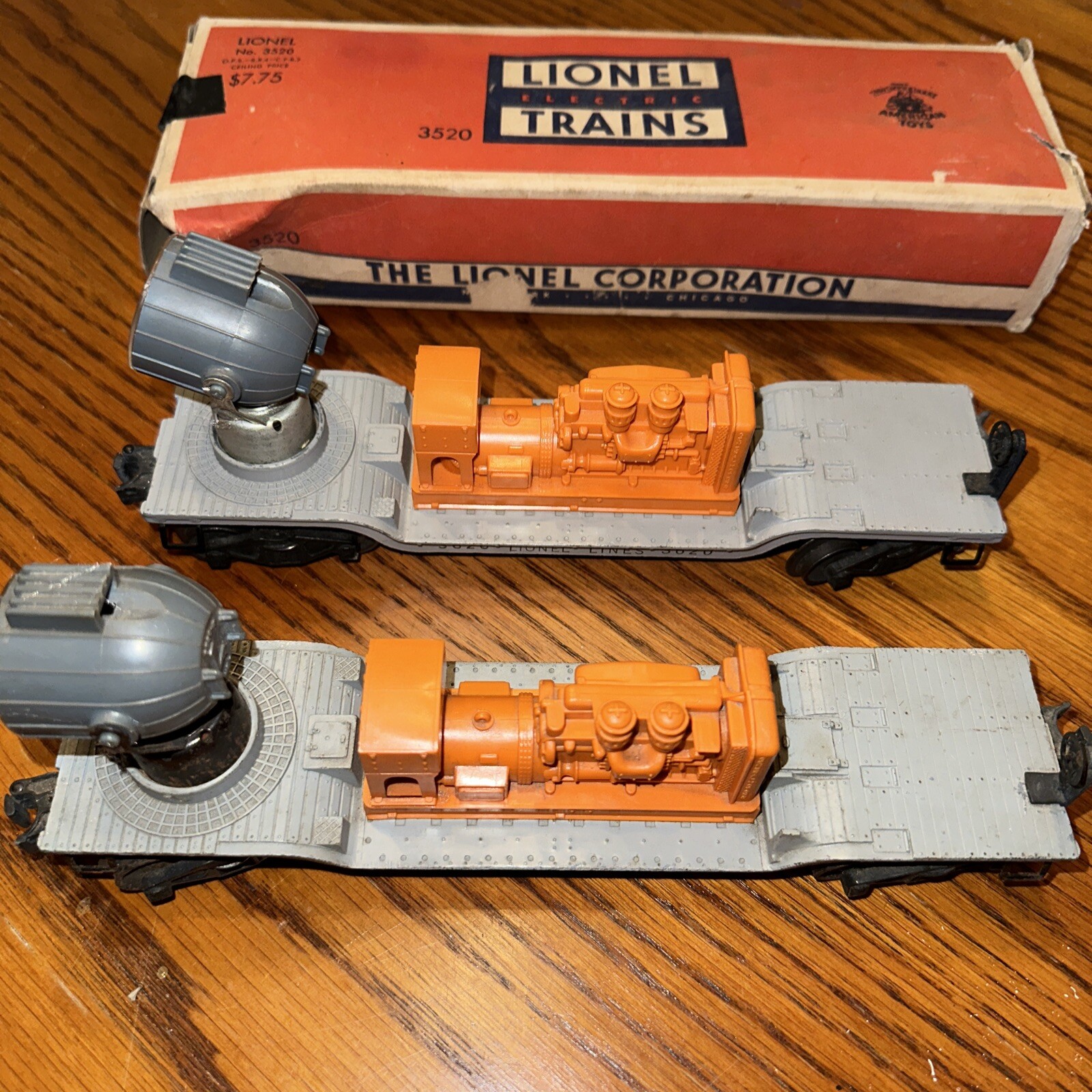 Searchlight Car Lionel Searchlight Car With Orange Generator 3520 And 3620 lot 15 | eBay