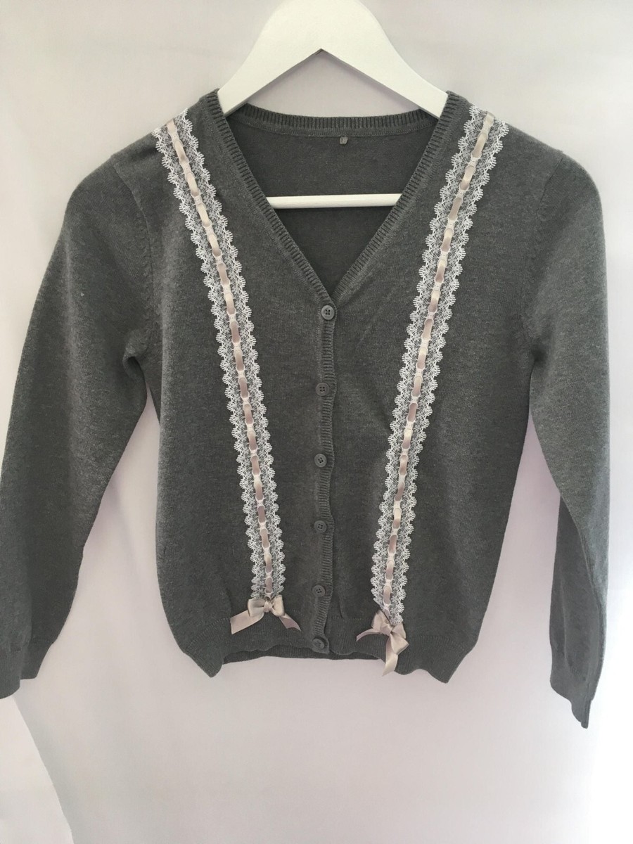 CARDIGAN IN MAGLIA CON FIOCCO - Bordeaux | Italia / Italy - Foto 8