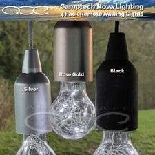 LED Hanging Awning Lights with Remote Control (4 Pack)