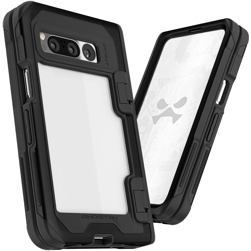 Ghostek ATOMIC slim Clear Metal Bumper Phone Case Designed for Google Pixel Fold - Image 4 of 4