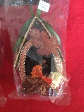 Katherine  s COLLECTION At Silver Lake Velvet BIRDHOUSE Ornaments  Set/2  NEW