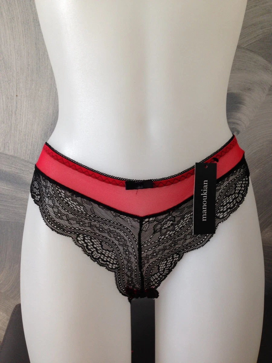 Tanga femme rouge sale