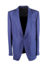 TOM FORD O'Connor Blue Tuxedo Dinner Jacket Size 52 / 42R U.S. Fit S Jacket B...