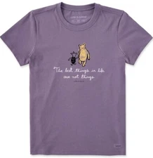 Life is Good. Women's Winnie Best Things Crusher Tee, Dusk Purple