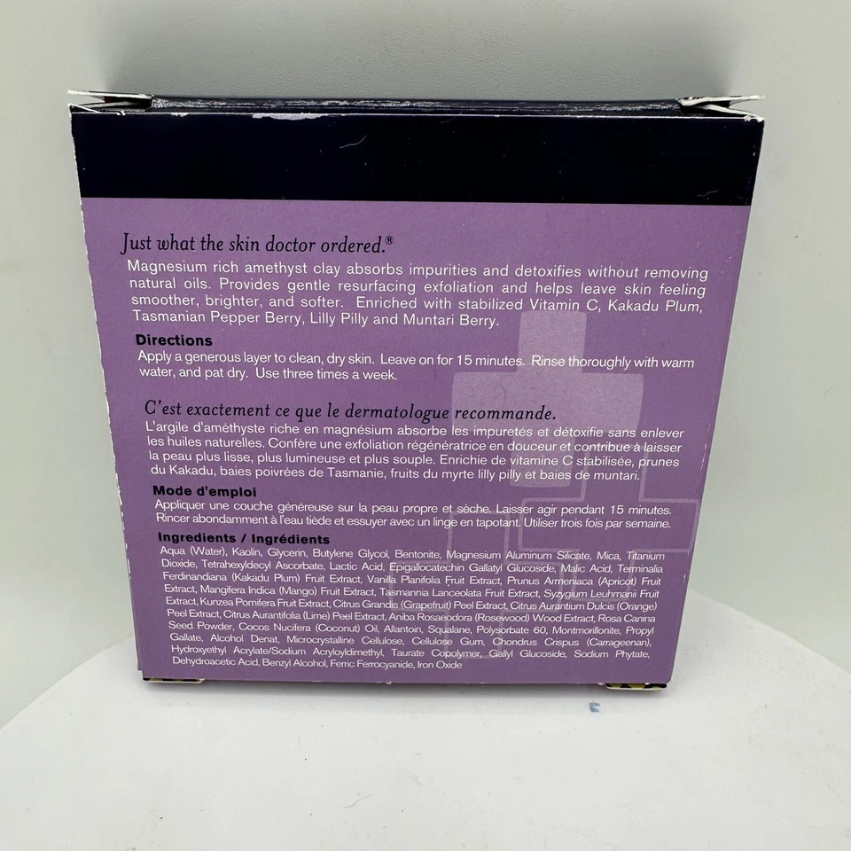 DERMA Doctor Kakadu C Amethyst Clay Detox Mask 3 Packets NEW Foto 4 de 4
